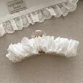 Women White Minimalistic Hair Claw Clips Trendy Elegant Beauty Customized Wholesale in Stock Hairpins Accessory for Girls Daily