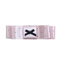 Women's Banana Clips Pink Korean Polka Dot Bowknot Hair Clips for Girls Elegant Sweet Barrette Party Hair Accessories Wholesale