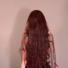 Women Halloween Festival Accessories Solid Colored Tulle Veil Hairpins Fashion Elegant Customized Bulk Order for Female Girls