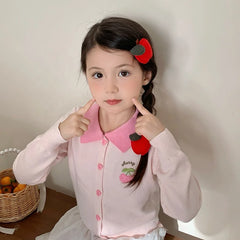 Fashion Cute Apple Kawaii Hair Clips for Baby Girls Stylish Alligators for Kids Children Scrunchies Hair Accessories in Stock