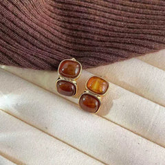 Ladies Circle Hot Sale Amber Mini Small Hoop Earring Fashion Elegant Vintage Luxurious High Quality Bulk Jewelry Accessories