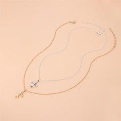 Fashion Simple Airplane Necklaces for Girls Sweet Minimalistic Charms Jewelry for Women Ladies Female Accessories Wholesale