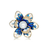 Fashion Sweet Elegant Flowers Floral Brooches for Girls Refined Elegant Pins Jewelry for Women Ladies Accessories Hot Sale