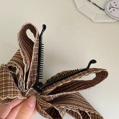 Ladies Autumn Winter New Design Bowknot Banana Clips Fashion Elegant Customized in Stock Hair Clips Accessories for Causal Use