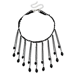 Fashion Drop Tassel Dainty Bold Necklaces for Girls Elegant Charms Refined Jewellry for Women Ladies Accessory Chinese Supplier