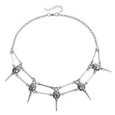 Fashion Simple Gothic Skeleton Necklaces for Girls Minimalistic Charms Glamorous Jewellry for Women Ladies Accessories Wholesale