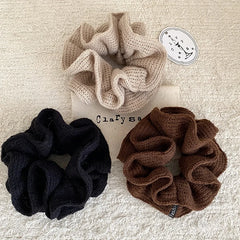 Fashion Solid Color Autumn Fall Elegant Scrunchies for Girls Simple Hair Ties for Women Ladies Hair Accessories Customized