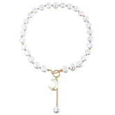 Fashion Simple Minimalistic Moon Beads Necklaces for Girls Sweet Cute Elegant Glamorous Jewellry for Women Ladies Accessories