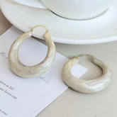 Ladies Hot Sale Solid Color Medium Hoop Earring Elegant Graceful Fashion Luxurious Dainty High Quality Bulk Jewelry Accessories