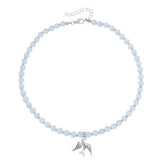 Fashion Sweet Simple Beads Animals Birds Elegant Necklaces for Girls Trendy Glamorous Jewelry Sets Suits for Women Lady Earring