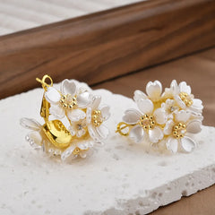 Super Fairy Flower Stud Earrings Girl's High-end Sweet Elegant Ethereal Earring for Female Party Korean-style Jewelry Wholesale