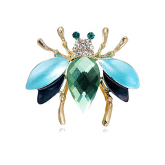 Fashion Trendy Bees Animals Glitter Rhinestone Sparkle Brooches for Girls Stylish Cute Sweet Jewelry for Women Ladies Accessory