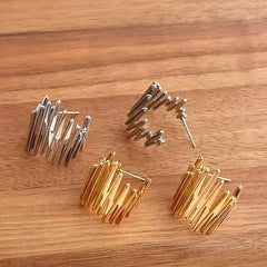 Fashion Trendy Simple Art Deco Chic Classic Hoop Earrings for Girls Elegant Stylish Jewelry for Women Ladies Accessories