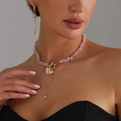 Fashion Simple Beads Heart Necklaces for Girls Sweet Trendy Stylish Jewellry Sets for Women Ladies Accessories Chinese Supplier