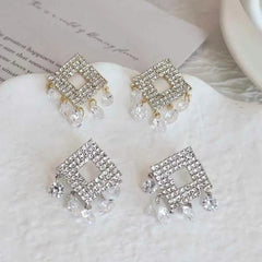 Fashion Glitter Luxury Sweet Elegant Drop Earrings for Girls Heart Shaped Jewelry for Women Ladies Accessories Chinese Supplier