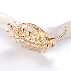 Fashion Glitter Ear of Wheat Rhinestone Brooches for Girls Sweet Trendy Pins Jewelry for Women Ladies Accessories Wholesale