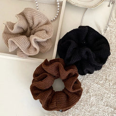 Fashion Solid Color Autumn Fall Elegant Scrunchies for Girls Simple Hair Ties for Women Ladies Hair Accessories Customized