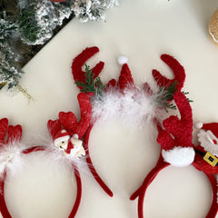 2025 Christmas Chriden Headband Cute Festival Head Band Santa Claus Decorate Wholesales Girls Kids's Christmas Hair Accessories
