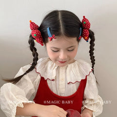 Fashion Cute Sweet Classic Star Polka Dot Scrunchies for Baby Girls Elegant Kawaii Hair Clips for Kids Children Hair Accessories