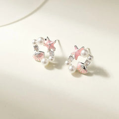 Female Creative Design Cartoon Small Mini Animals Stud Earring Fashion Cute Glitter Lightweight Jewelry Accessories for Causal