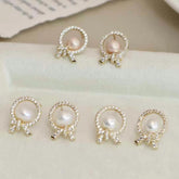 Women Imitation Pearl Hot Sale Small Stud Earring Fashion Elegant Graceful High Quality Bulk Jewelry Accessory for Female Daily