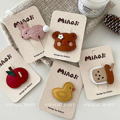 Trendy Cute Animals Cartoon Hair Clips for Baby Girls Kawaii Simple Snap Clips for Kids Children Teens Hair Accessories in Stock