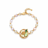 Women Dainty Drip Glaze Hand-Painted Graffiti Freshwater Pearl 18k Gold-plated Bracelet Elegant Vintage Low MOQ in Stock Jewelry