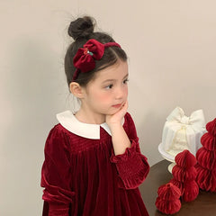 Fashion Solid Color Bowknot Hair Band for Baby Girls Cute Kawaii Elegant Vintage Head Band for Kids Children Hair Accessories