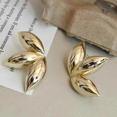 Fashion Art Deco Latest Glamorous Maple Leaf Drop Earrings for Girls Glitter Large Jewelry for Women Ladies Accessoris Wholesale