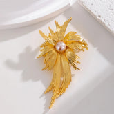 Fashion Luxury Glitter Imitation Pearl Sweet Brooches for Girls Trendy Stylish Simple Pins Jewelry for Women Ladies Accessories