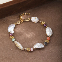 Fashion Baroque Pearl 18K Gold Plated Bracelets for Girls Sweet Jewelry for Women Ladies Wholesale China Manufacturer Bulk