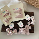 Fashion Cute Sweet Kitty Cat Bowknot Hair Clips for Baby Girls Lace Princess Style Haarspange for Kids Hair Accessories