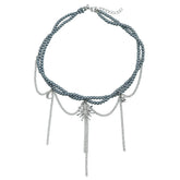 European and American Style Beads Tassel Necklaces for Girls Sweet Elegant Jewelry for Women Ladies Accessories Wholesale