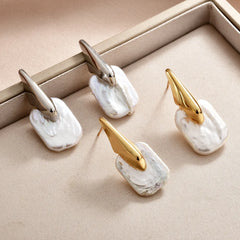French Style Trendy Earrings Women Irregular Baroque Pearl Shell Earrings Luxurious Elegant High-end Ear Studs Accessories New