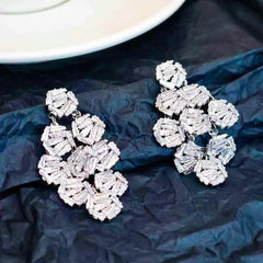 Fashion Exaggerated Glitter Luxury Elegant Drop Earrings for Girls Sweet Vintage Jewelry for Women Ladies Accessories Wholesale