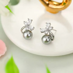 Luxurious Fine Imitation Pearl Bowknot Drop Earrings for Girls Sweet Trendy Jewellery for Women Ladies Accessories Wholesale