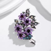Fashion Glitter Rhinestone Elegant Brooches for Girls Stylish Trendy Luxury Pins Jewelry for Women Ladies Accessories Hot Sale