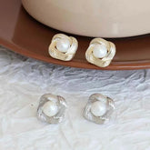 Classic Fashion Simple Minimalistic Stud Earrings for Girls Sweet Elegant Imitation Pearl Jewellry for Women Ladies Accessories