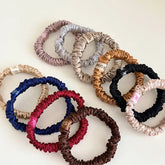 Fashion Trendy Stylish 100% Silk Scrunchies for Girls Soft Smooth Sweet Hair Ties for Women Ladies Hair Accessories in Stock