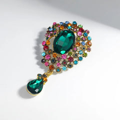 Fashion Glitter Rhinestone Sparking Brooches for Girls Elegant Graceful Pins Jewelry for Women Ladies Accessories Wholesale