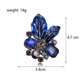 Fashion Glitter Luxury Sparking Rhinestone Vintage Brooches for Girls Elegant Trendy Pins Jewelry for Women Ladies Accessories