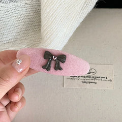 Sweet Bowknot Simple Cute Hair Clips for Girls Elegant Graceful Minimalistic Snap Clips for Women Ladies Hair Accessories