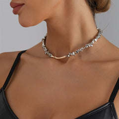Fashion Trendy Mental Minimalistic Simple Necklaces for Girls Spicy Sweet Jewelry for Women Ladies Accessories Wholesale
