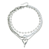 Fashion Beads Hear Simple Minimalistic Necklaces for Girls Sweet Cute Jewellry for Women Ladies Accessories Chinese Supplier