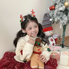 Christmas Children Hair Clip Headband Cute Little Deer Hairpin for Baby Girls Fashion Wholesales 2025 Christmas Hair Accessories