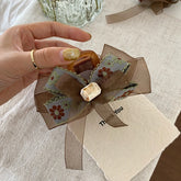 Fashion Chic Glitter Bowknot Flower Hair Claw Clips for Girls Trendy Stylish Haarspange for Women Lady Hair Accessories Elegant