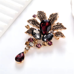 Fashion Sweet Glitter Rhinestone Sparking Luxury Brooches for Girls Bold Pins Jewelry for Women Ladies Accessories Wholesale