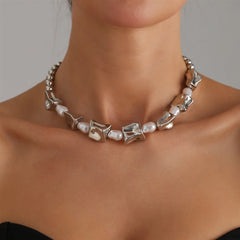 Fashion Simple Mental Beads Minimalistic Necklaces for Girls Spicy Sweet Elegant Jewellry for Women Ladies Accessories Wholesale