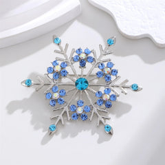 Fashion Snow Flake Sweet Elegent Princess Style Brooches for Girls Cute Glamorous Pins Jewelry for Women Ladies Accessories