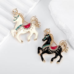 Fashion Animals Horse Sweet Cute Brooches for Girls Stylish Glamorous Pins Jewelry for Women Ladies Accessories Wholesale Chic